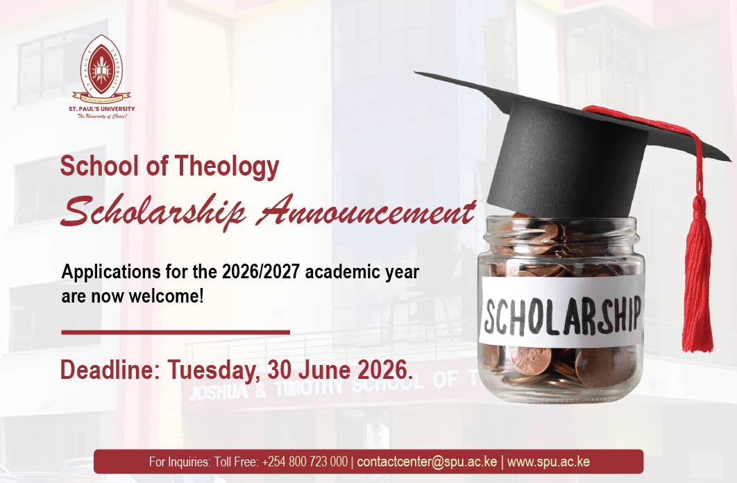 Golden Opportunity: St. Paul’s University School of Theology Announces 2026/2027 Scholarships!