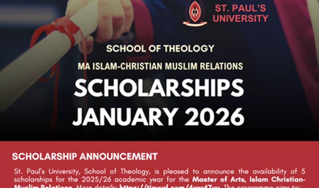 Announcing Master of Arts in Islam and Christian-Muslim Relations Scholarships for January 2026