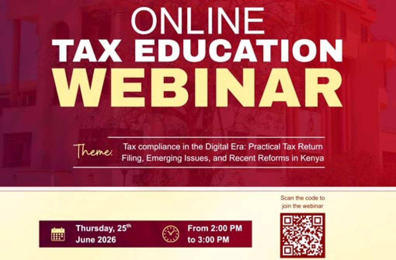 Invitation to a Taxation Webinar