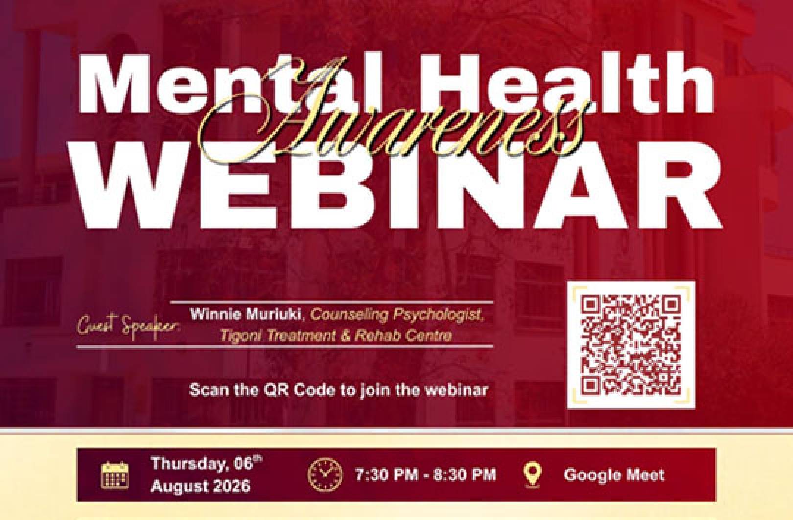 Invitation to a Webinar on Mental Health