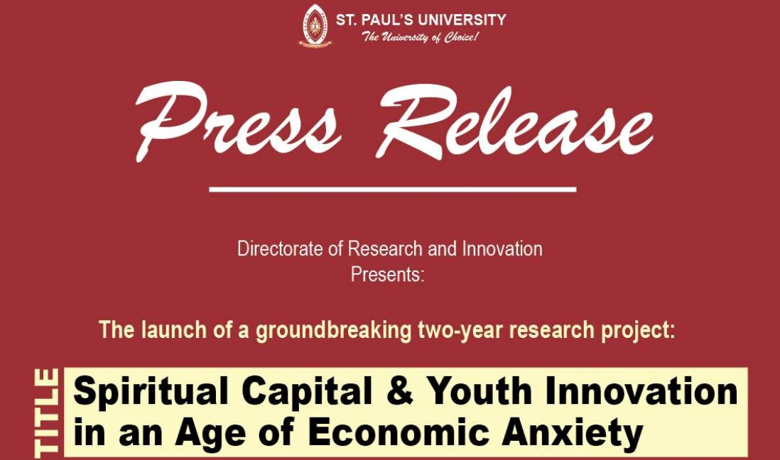 St. Paul’s University Announces $100,000 Initiative to Study “Spiritual Capital” and Youth Innovation in Kenya