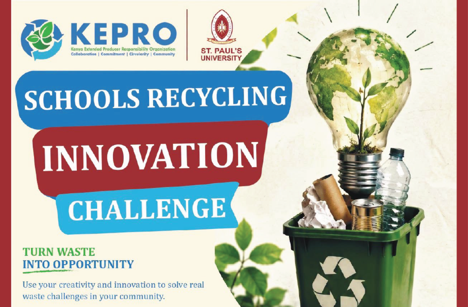 Turn Waste into Opportunity: The KEPRO & St. Paul’s University Schools Recycling Innovation Challenge 2026